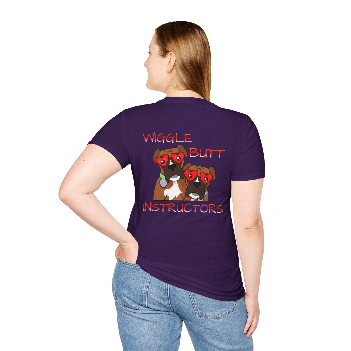 Unisex Wiggle Butt Instructors Tee - Funny Dog Trainer Shirt & Pet Lover Gift, Casual Animal Trainer Top