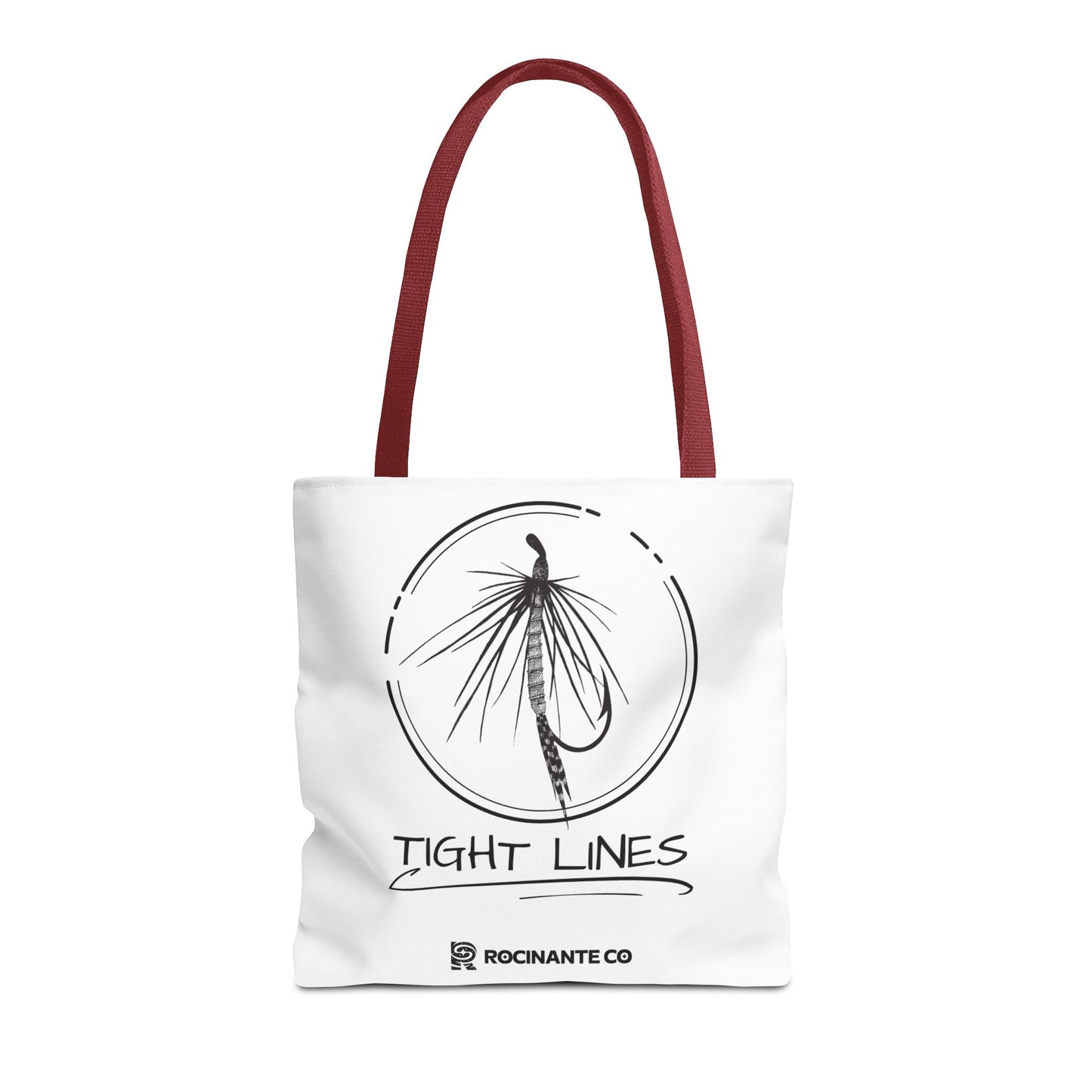 Tight Lines Tote Bag White | Durable Fishing Gift Bag with Stylish Print for Outdoor Enthusiasts & Everyday Use