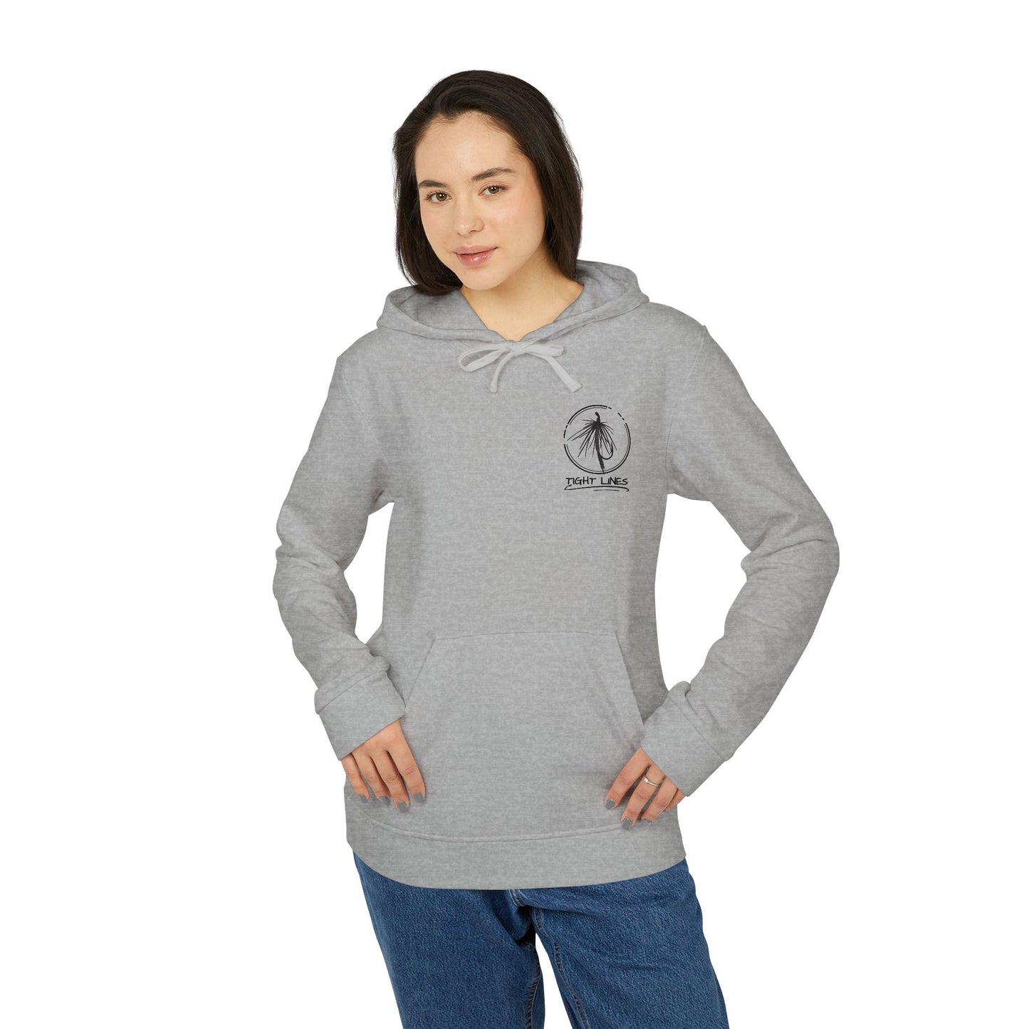 Tight Lights Adidas Fleece Hoodie - Perfect for Beach Days, Outdoors, and Casual Outings | Unisex, Beachwear