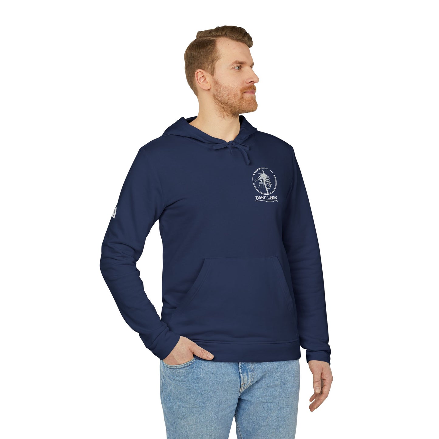 Tight Lights Adidas Fleece Hoodie - Perfect for Beach Days, Outdoors, and Casual Outings | Unisex, Beachwear