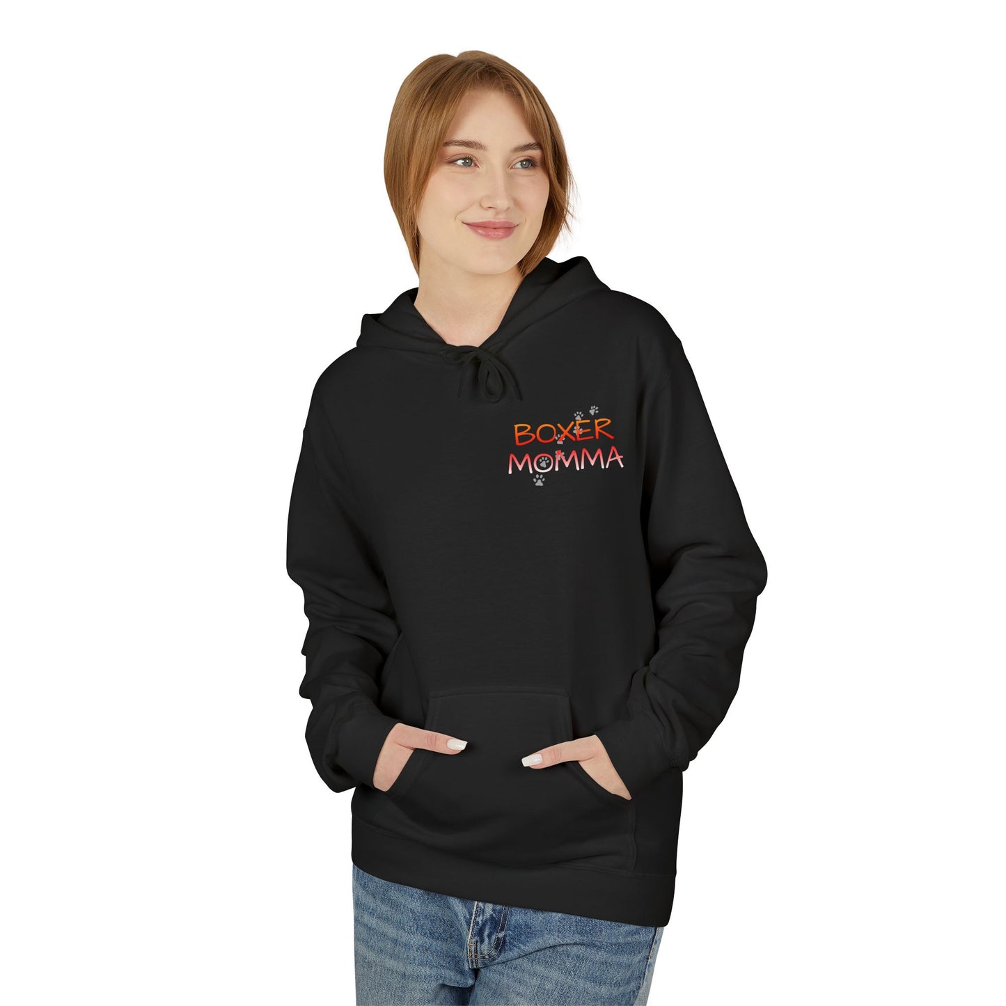 Unisex Boxer Momma Hoodie - Soft, Cozy Dog Lover Sweatshirt, Perfect Gift for Boxer Moms & Pet Lovers, Casual Pullover Top