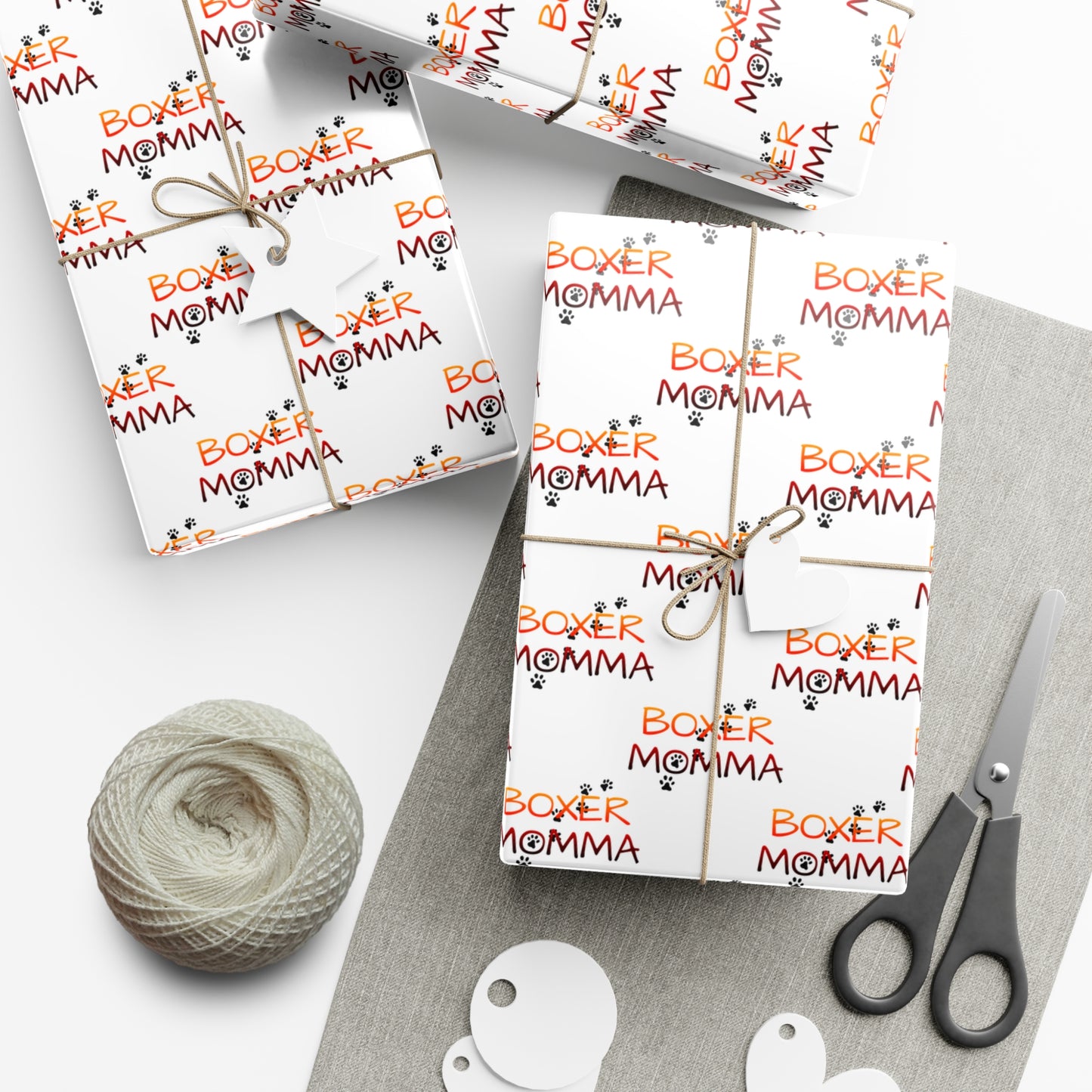 Boxer Momma Gift Wrap, Custom Pet Lover Wrapping Paper, Unique Dog Owner Gift Wrap, Boxer Dog Party Supplies, Pet Adoption Celebration