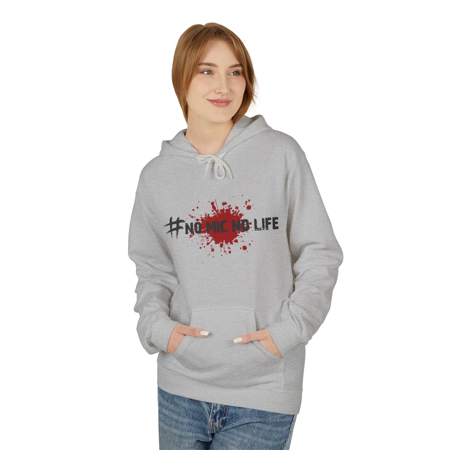 #No Mic No Life Unisex Hoodie – Gamer Essentials, Perfect for Halloween, Cosplay, Gift for Fans, Gaming, Zombie Culture