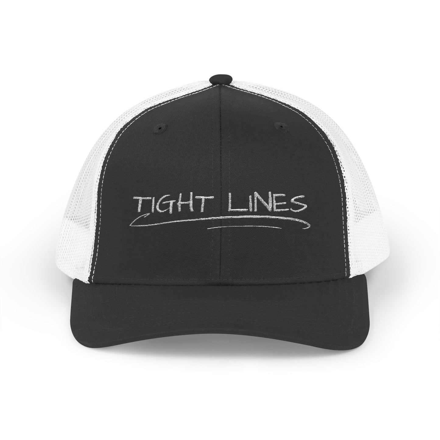Tight Lines Embroidered Trucker Hat (Light Logo)