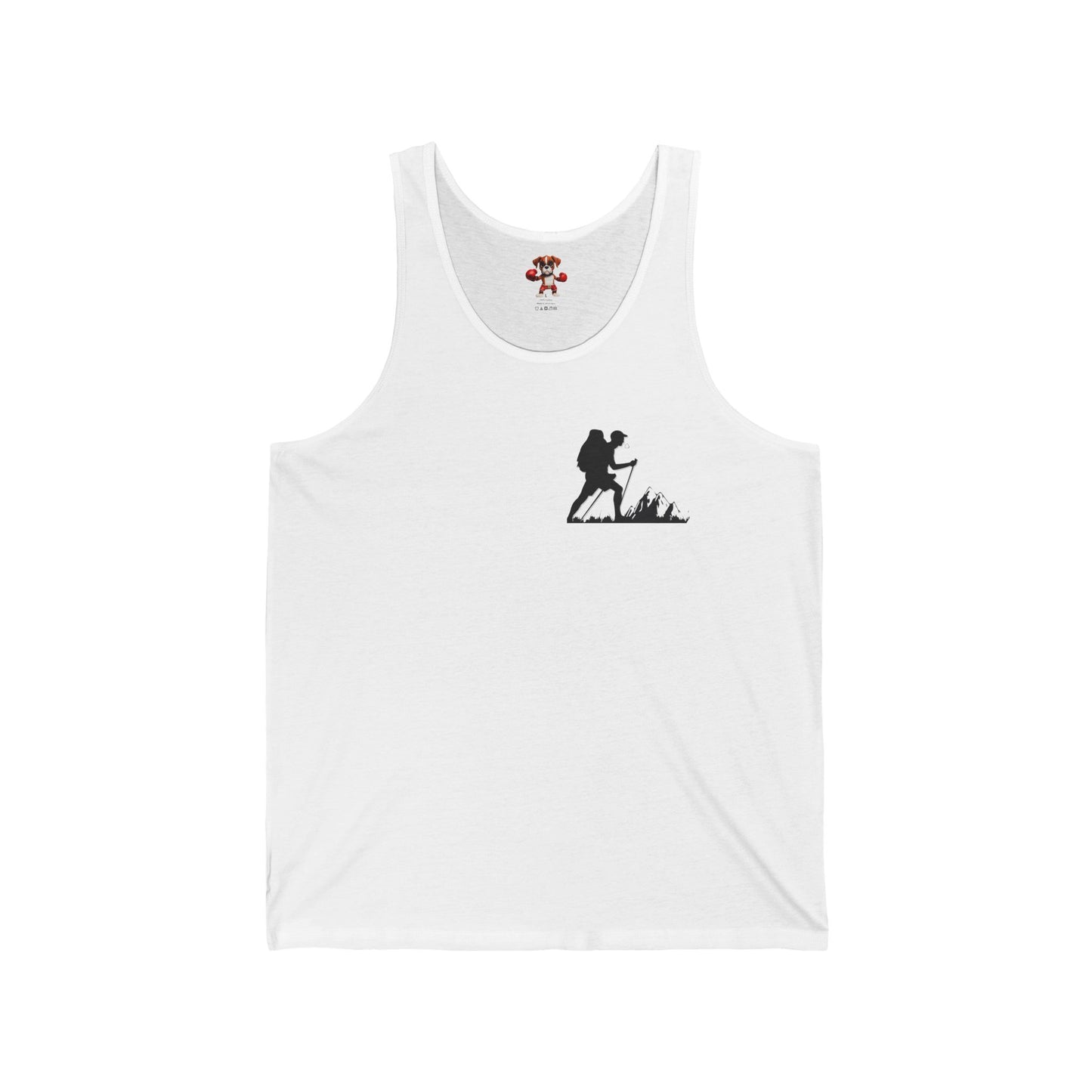 Out of Breath Hiking Club Unisex Jersey Tank | Outdoor Adventure Apparel, Gift for Hikers, Summer Workout Shirt, Nature Lover