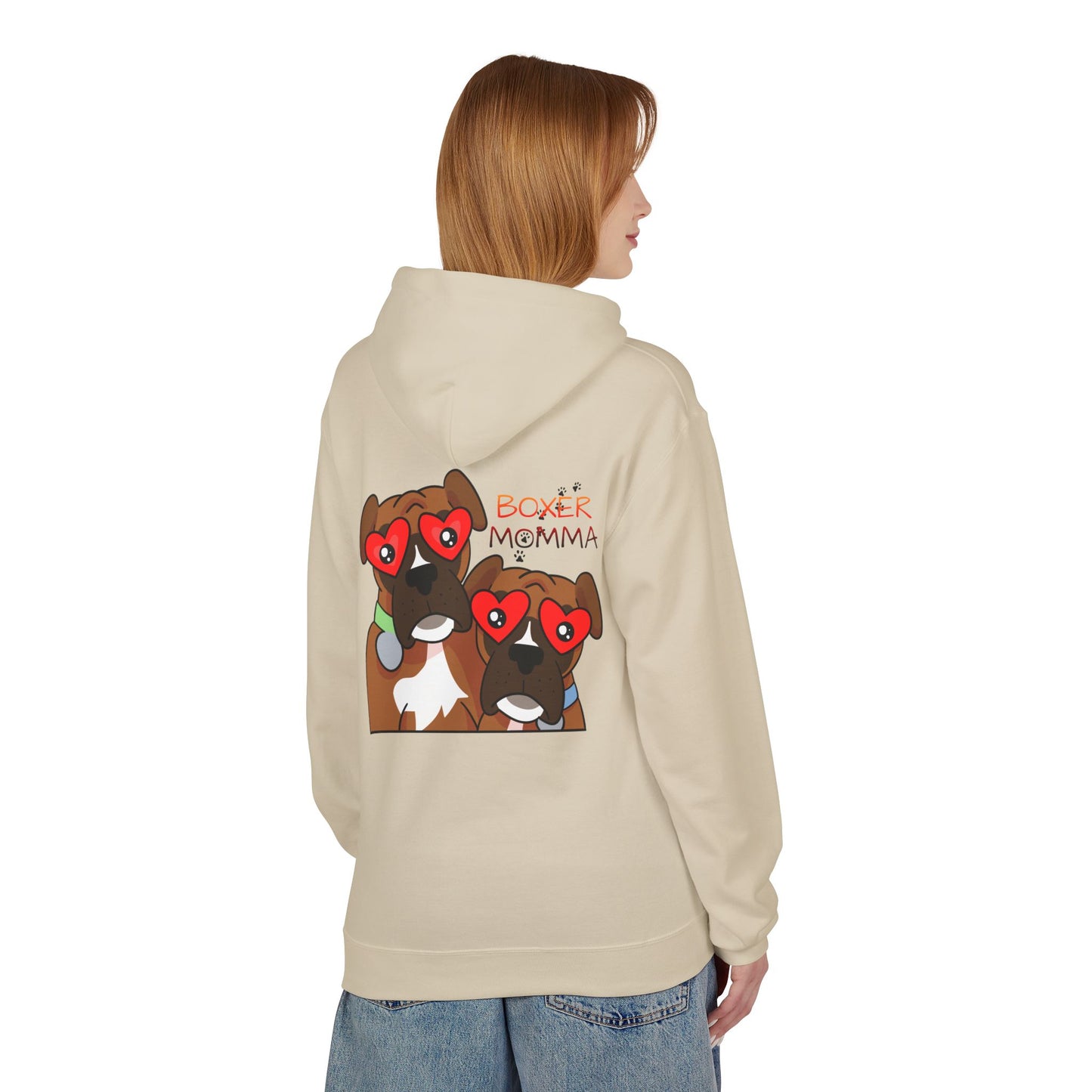 Unisex Boxer Momma Hoodie - Soft, Cozy Dog Lover Sweatshirt, Perfect Gift for Boxer Moms & Pet Lovers, Casual Pullover Top