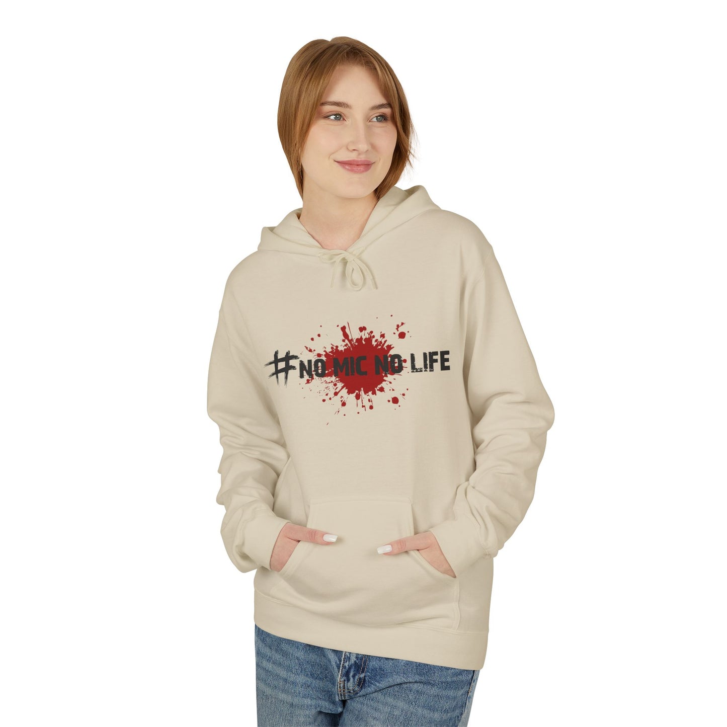 #No Mic No Life Unisex Hoodie – Gamer Essentials, Perfect for Halloween, Cosplay, Gift for Fans, Gaming, Zombie Culture