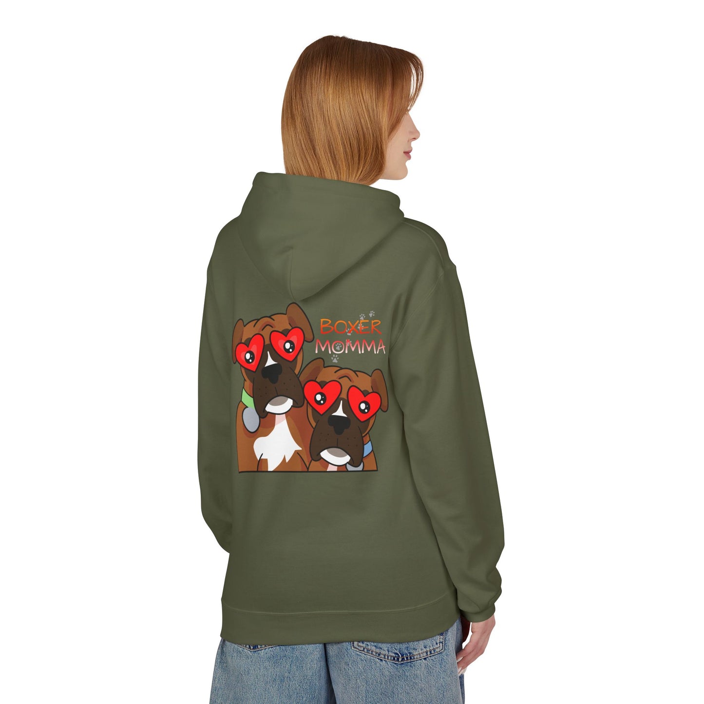 Unisex Boxer Momma Hoodie - Soft, Cozy Dog Lover Sweatshirt, Perfect Gift for Boxer Moms & Pet Lovers, Casual Pullover Top