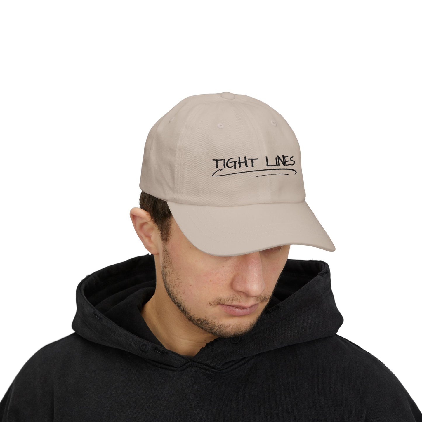 Tight Lines Embroidered Hat (Dark Logo)