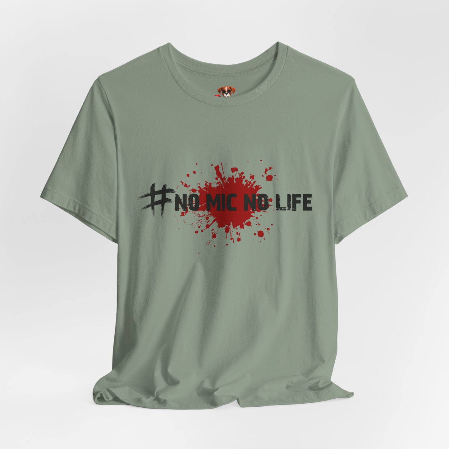 #No Mic No Life Unisex Tee, Fans of Zombie Culture, Graphic Tee for Casual Wear, Gamer Essentials, Zombie Apocalypse Survival Gear