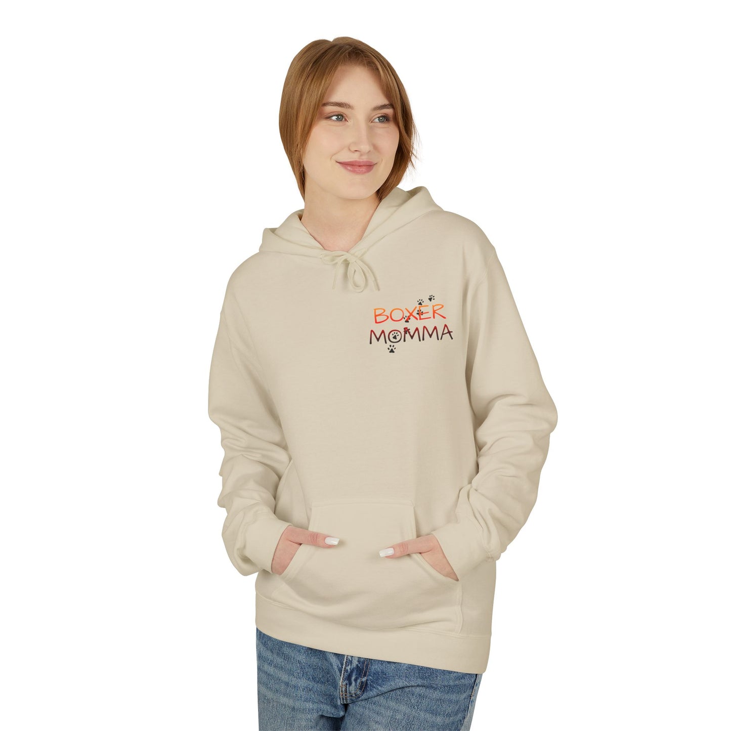 Unisex Boxer Momma Hoodie - Soft, Cozy Dog Lover Sweatshirt, Perfect Gift for Boxer Moms & Pet Lovers, Casual Pullover Top