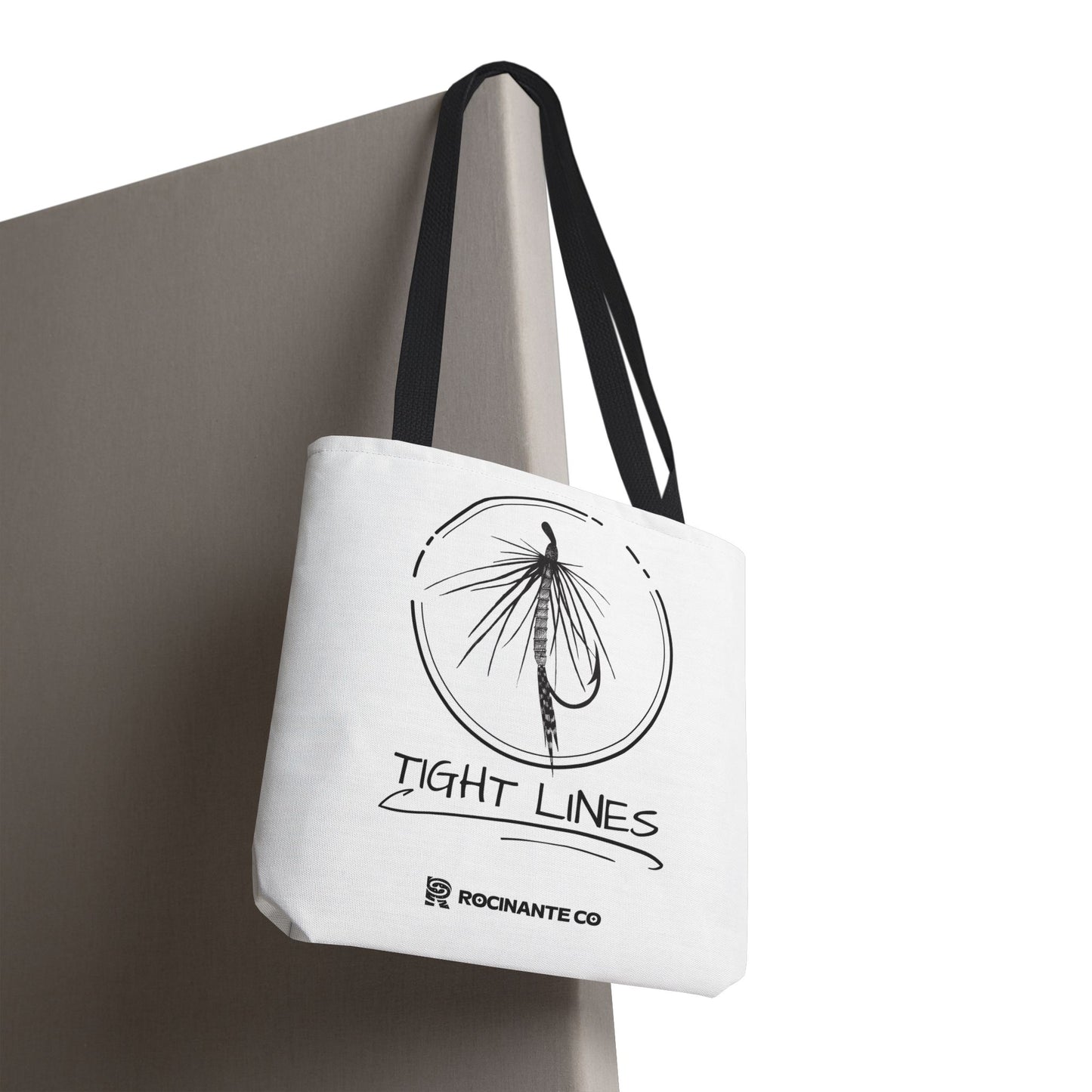 Tight Lines Tote Bag White | Durable Fishing Gift Bag with Stylish Print for Outdoor Enthusiasts & Everyday Use