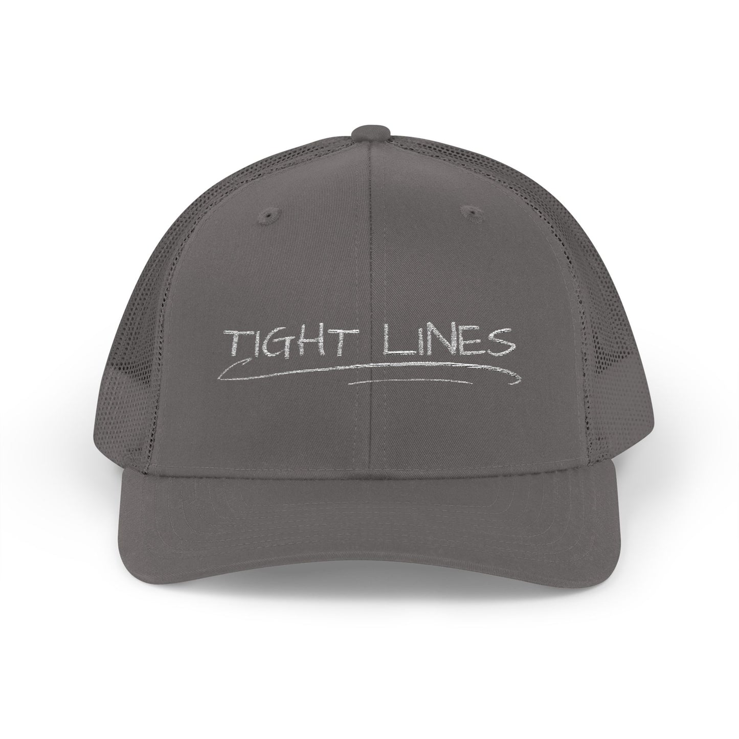 Tight Lines Embroidered Trucker Hat (Light Logo)