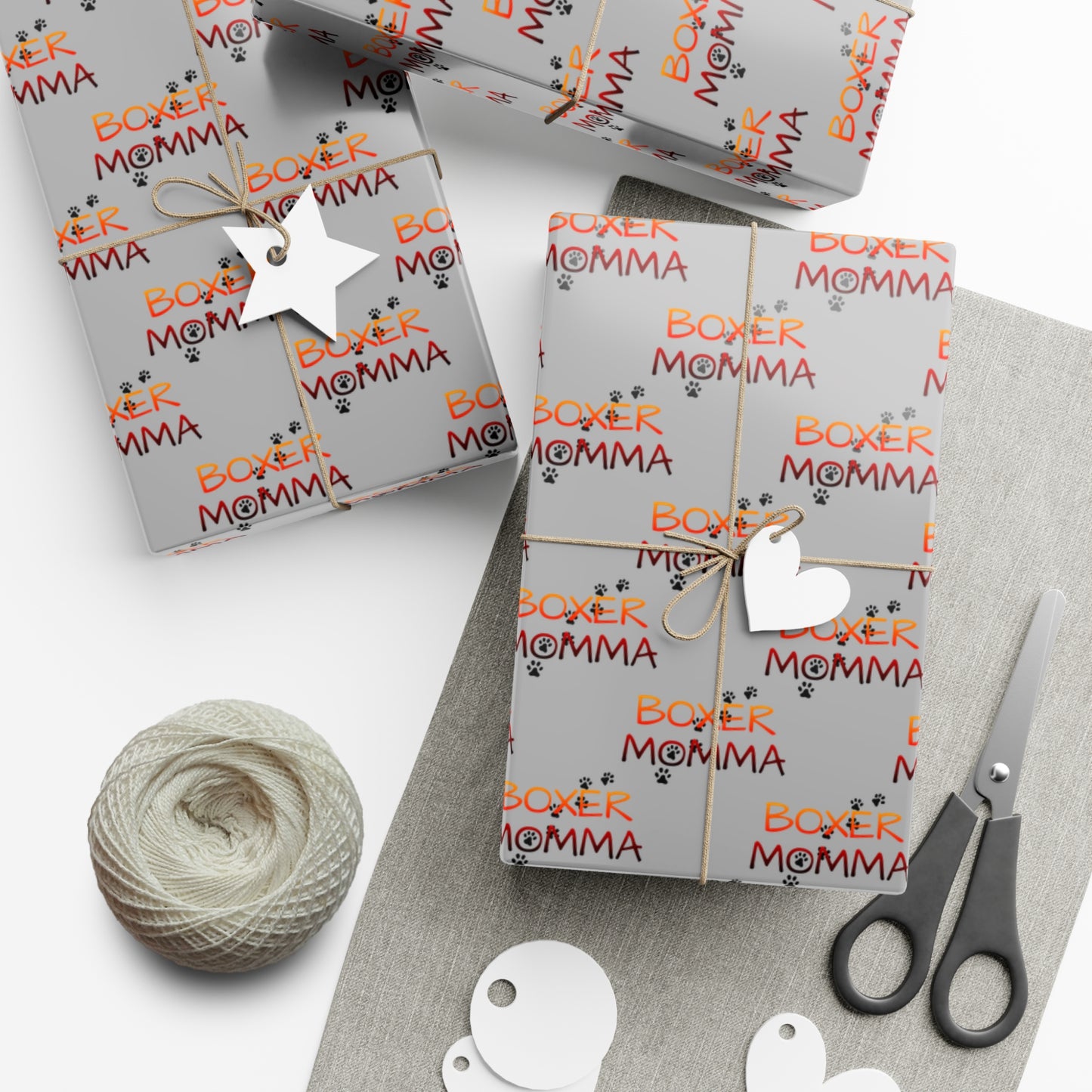 Boxer Momma Gift Wrap, Custom Pet Lover Wrapping Paper, Unique Dog Owner Gift Wrap, Boxer Dog Party Supplies, Pet Adoption Celebration