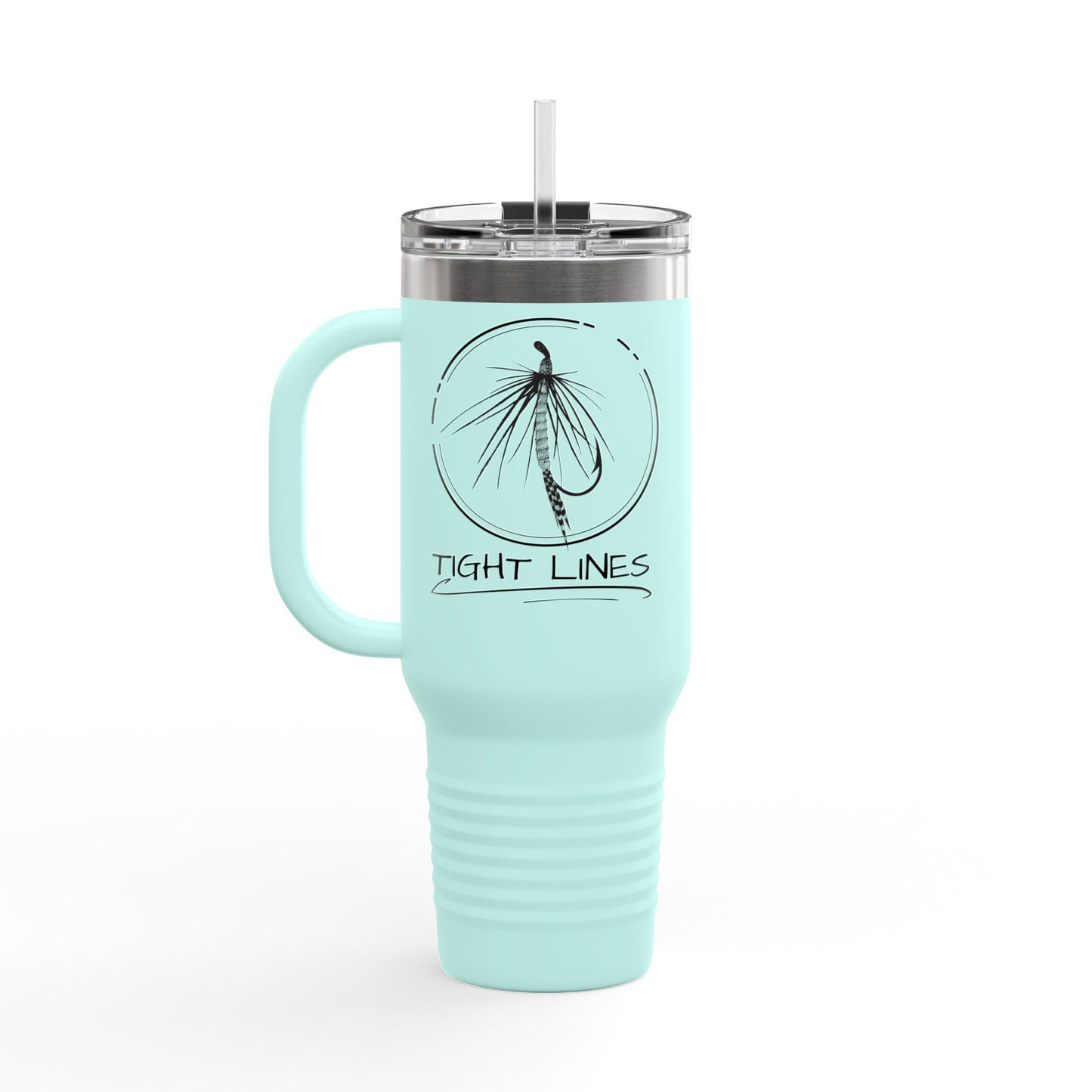 Tight Lines Insulated 40oz Tumbler, Outdoor Adventure Mug, Perfect for Fishing Enthusiasts, Personalized Camping Cup, Fishing Theme