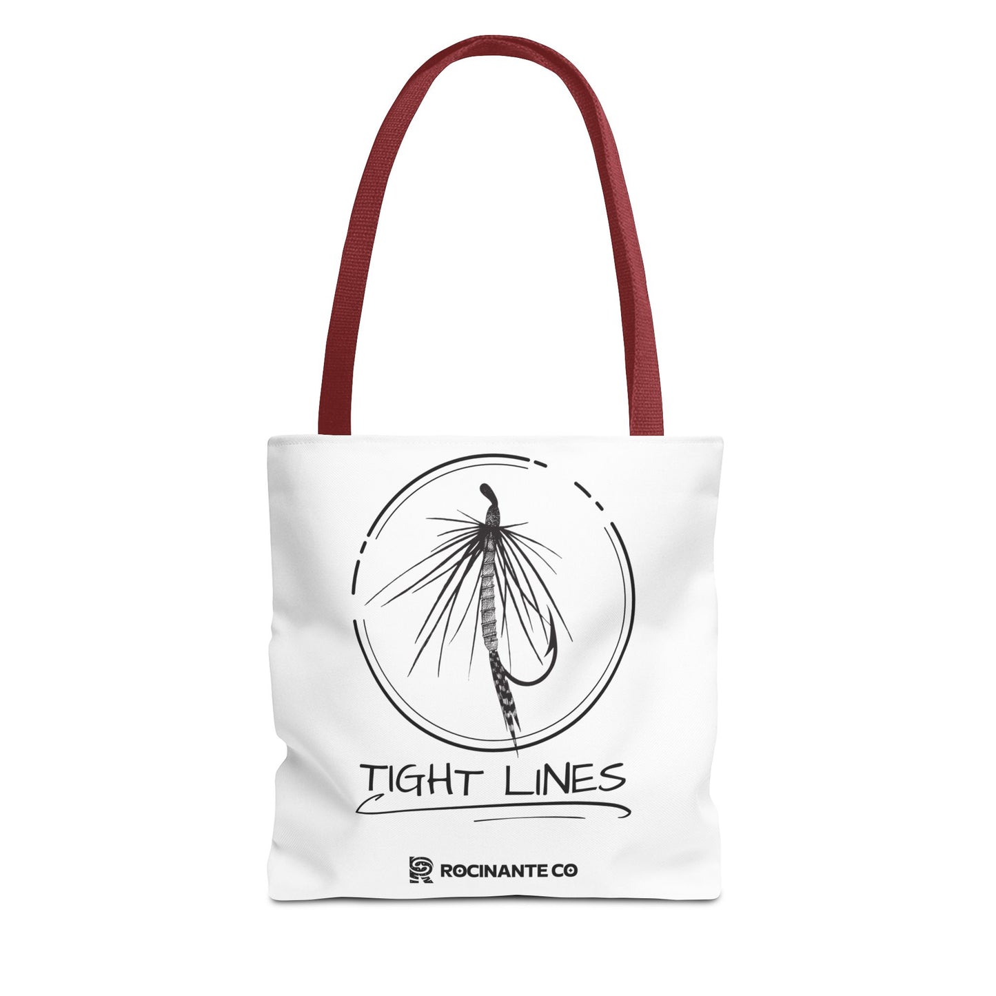 Tight Lines Tote Bag White | Durable Fishing Gift Bag with Stylish Print for Outdoor Enthusiasts & Everyday Use
