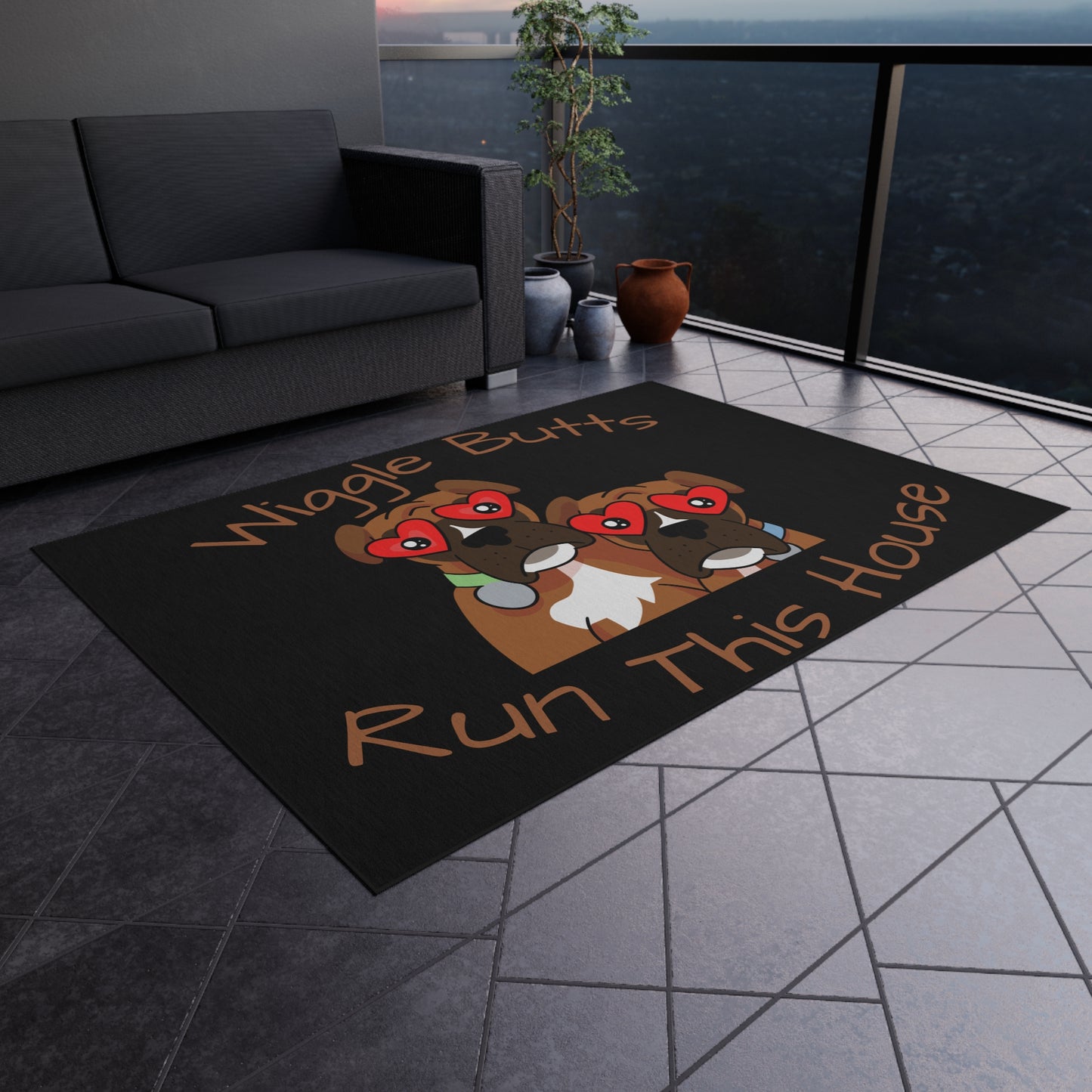 Wiggle Butt House Outdoor Rug