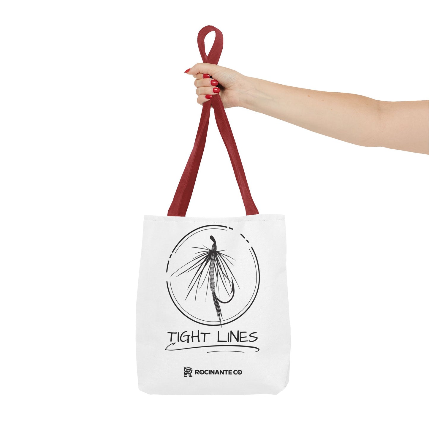 Tight Lines Tote Bag White | Durable Fishing Gift Bag with Stylish Print for Outdoor Enthusiasts & Everyday Use