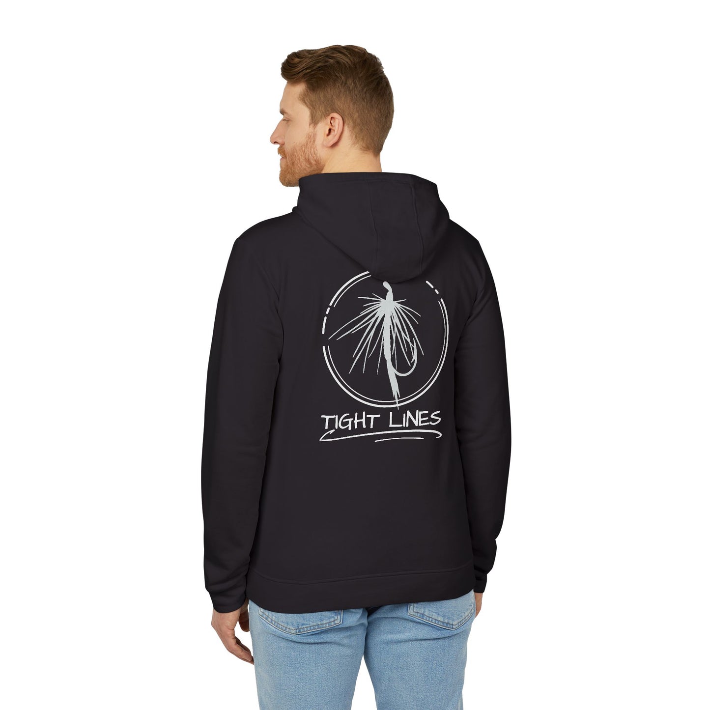 Tight Lights Adidas Fleece Hoodie - Perfect for Beach Days, Outdoors, and Casual Outings | Unisex, Beachwear