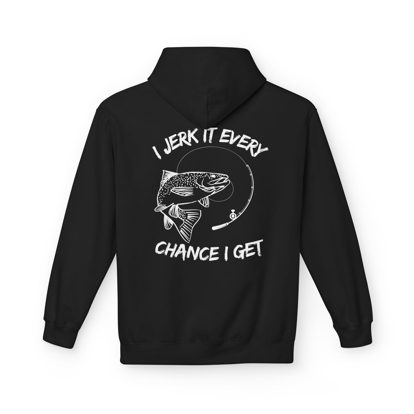 Jerk It Hoodie, Unisex Fisherman's Apparel, Funny Gift for Anglers, Outdoor Hoodie, Perfect for Fishing Trips