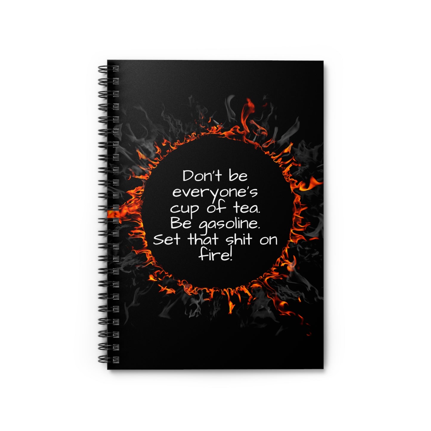 Motivational Be Gasoline Spiral Notebook, Journals for Students and Writers, Back to School Gift, Confidence and Creativity Boost