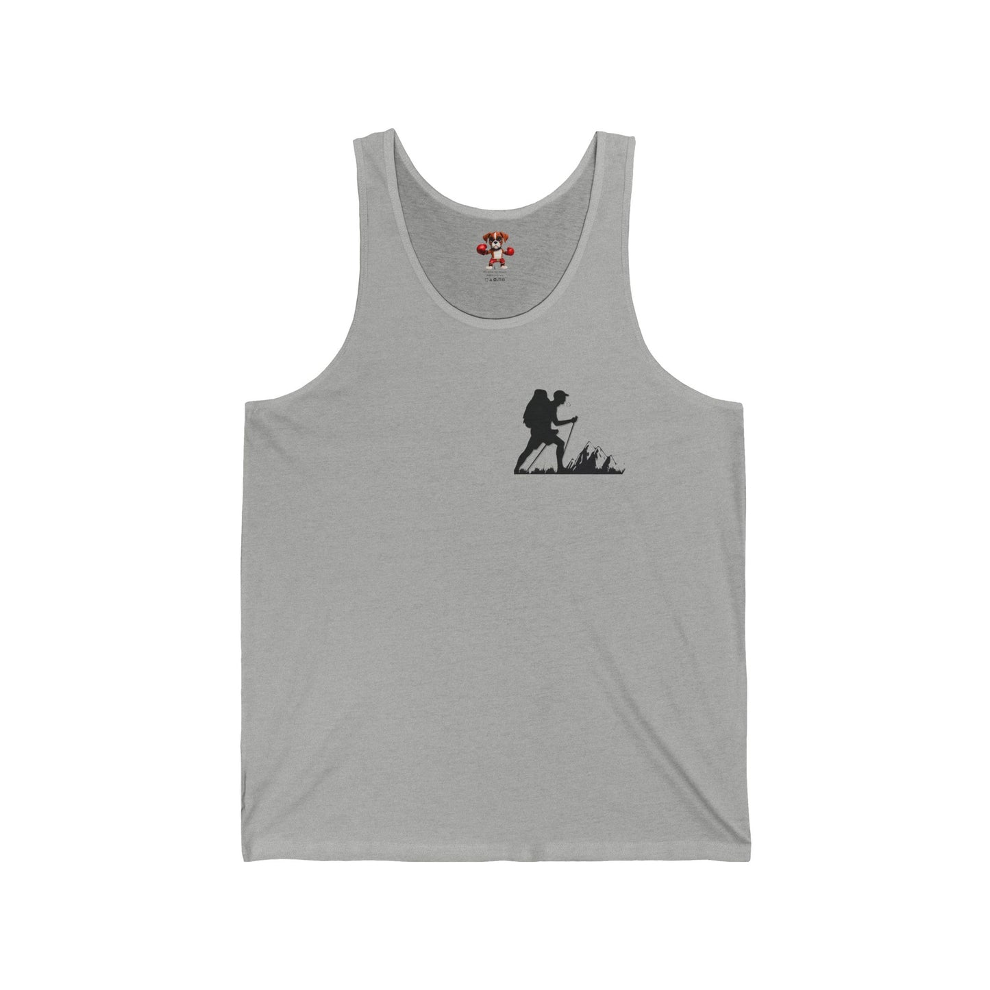 Out of Breath Hiking Club Unisex Jersey Tank | Outdoor Adventure Apparel, Gift for Hikers, Summer Workout Shirt, Nature Lover
