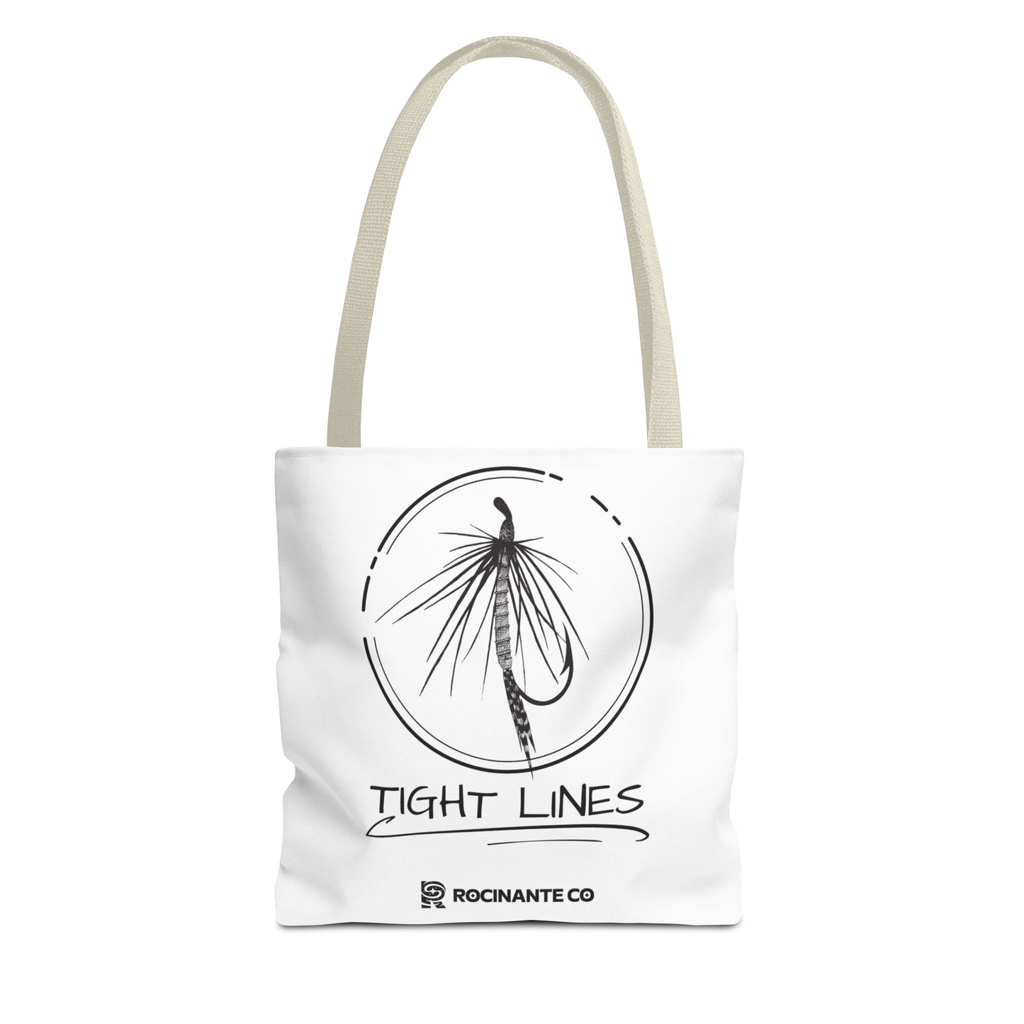 Tight Lines Tote Bag White | Durable Fishing Gift Bag with Stylish Print for Outdoor Enthusiasts & Everyday Use