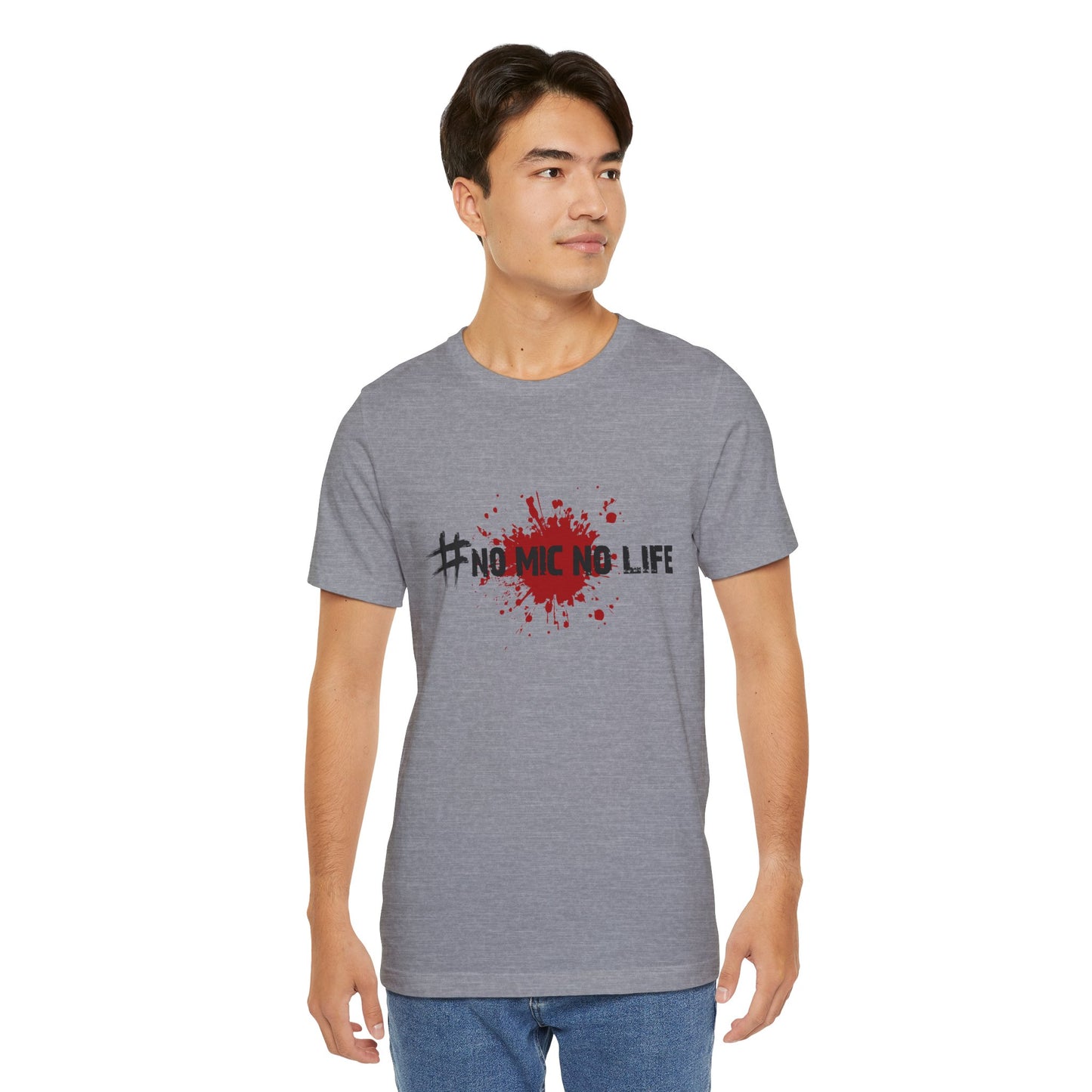 #No Mic No Life Unisex Tee, Fans of Zombie Culture, Graphic Tee for Casual Wear, Gamer Essentials, Zombie Apocalypse Survival Gear