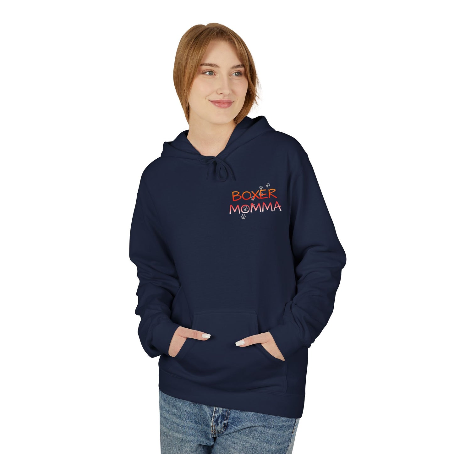 Unisex Boxer Momma Hoodie - Soft, Cozy Dog Lover Sweatshirt, Perfect Gift for Boxer Moms & Pet Lovers, Casual Pullover Top