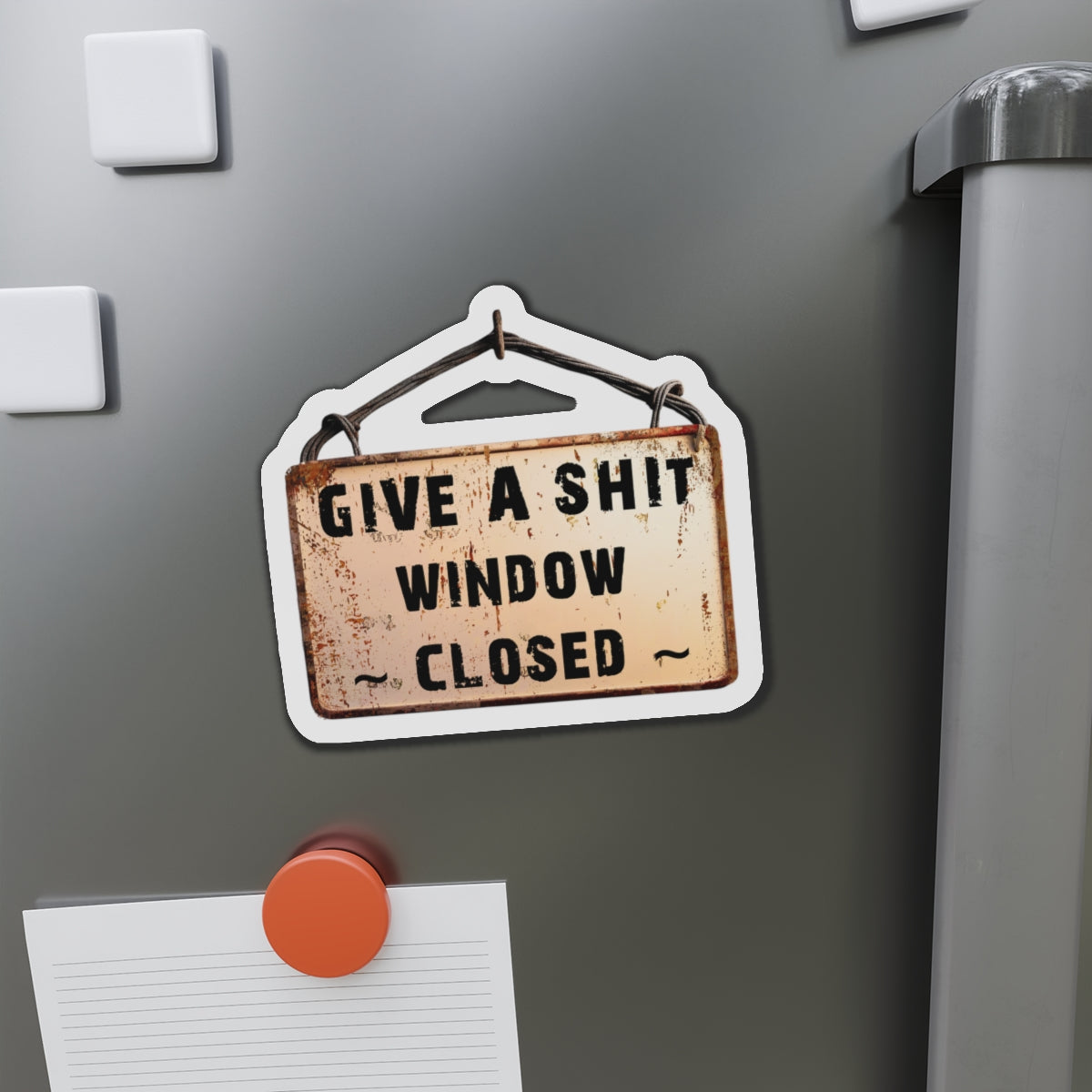 Funny Window Closed Die-Cut Magnets, Quirky Fridge Decor, Humorous Gift for Friends, Kitchen and Office Decor, Perfect for Housewarming or Gag Gift