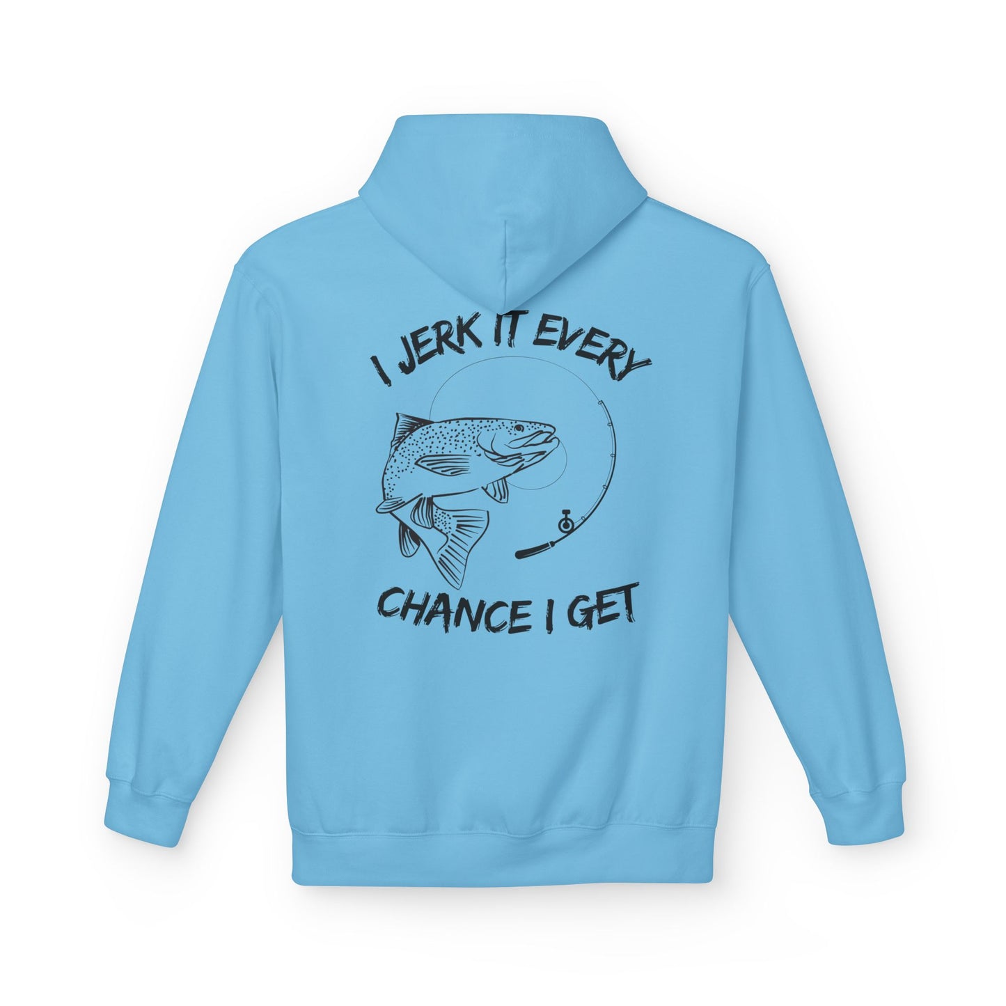Jerk It Hoodie, Unisex Fisherman's Apparel, Funny Gift for Anglers, Outdoor Hoodie, Perfect for Fishing Trips