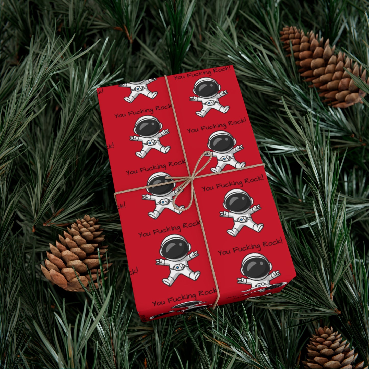 You Rock! Astronaut Gift Wrap Paper - Fun Wrapping for Birthdays, Holidays, Parties, Unique Gift Wrap