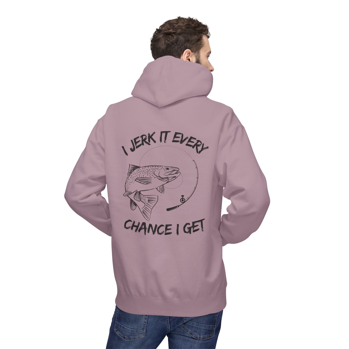 Jerk It Hoodie, Unisex Fisherman's Apparel, Funny Gift for Anglers, Outdoor Hoodie, Perfect for Fishing Trips