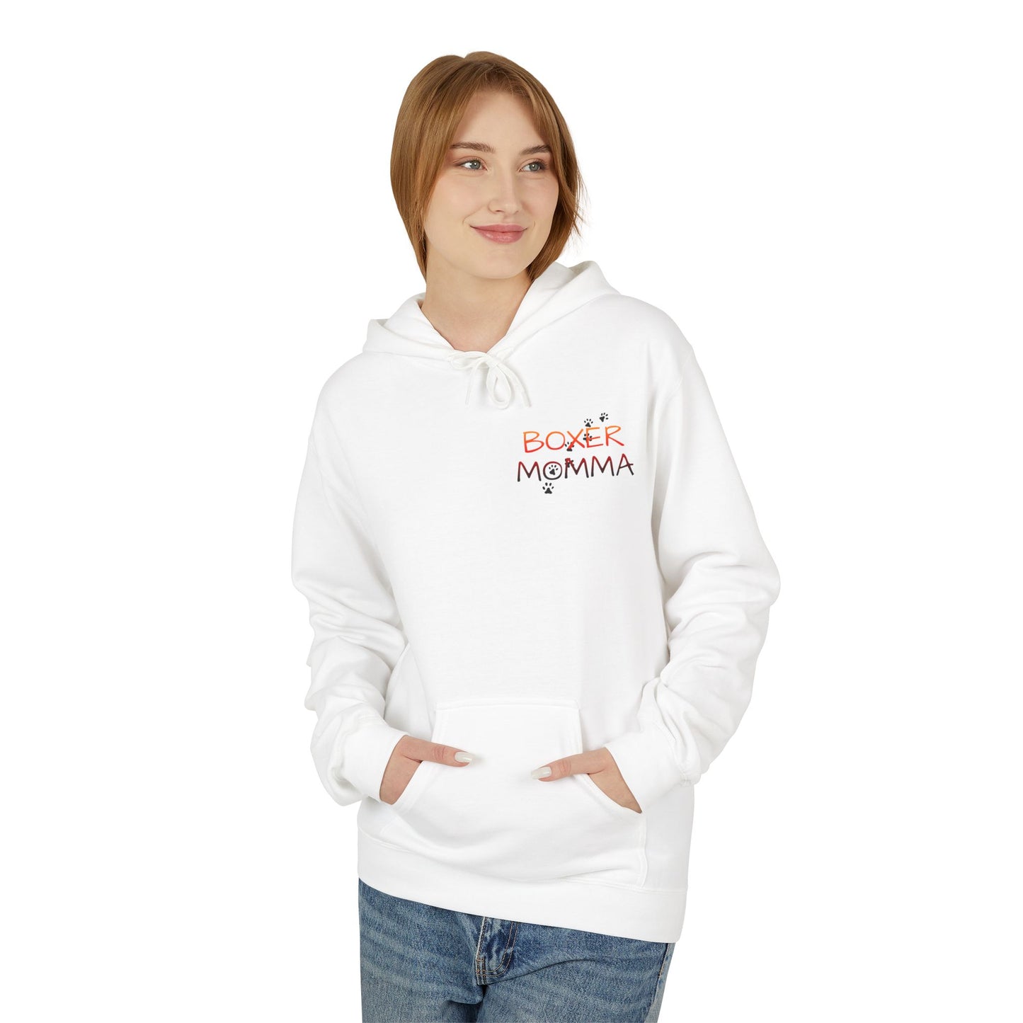 Unisex Boxer Momma Hoodie - Soft, Cozy Dog Lover Sweatshirt, Perfect Gift for Boxer Moms & Pet Lovers, Casual Pullover Top
