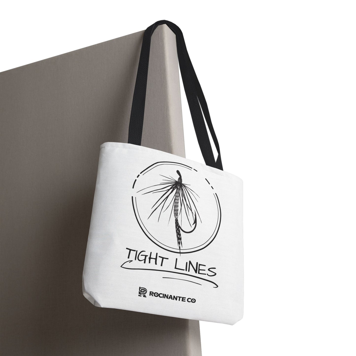 Tight Lines Tote Bag White | Durable Fishing Gift Bag with Stylish Print for Outdoor Enthusiasts & Everyday Use