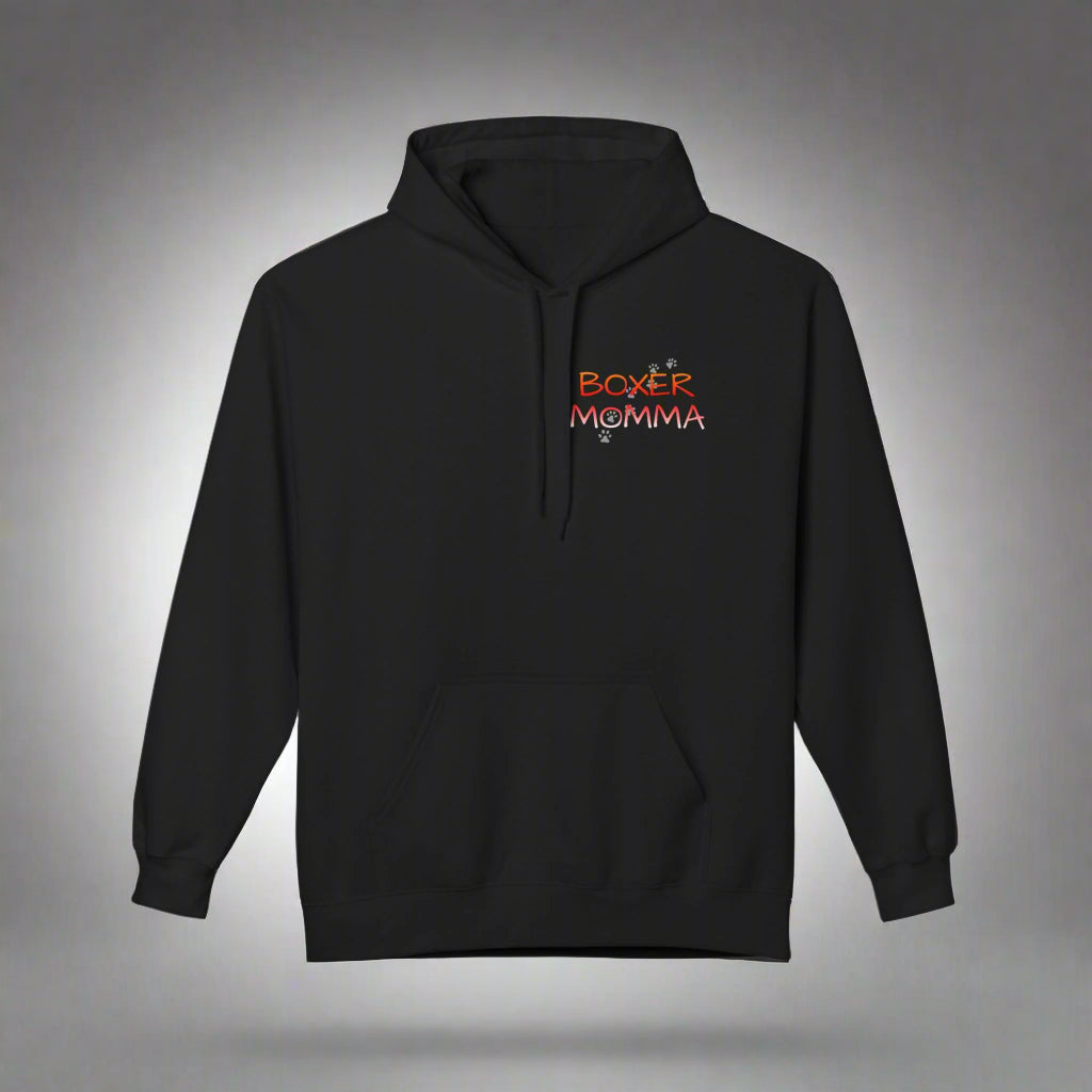 Unisex Boxer Momma Hoodie - Soft, Cozy Dog Lover Sweatshirt, Perfect Gift for Boxer Moms & Pet Lovers, Casual Pullover Top