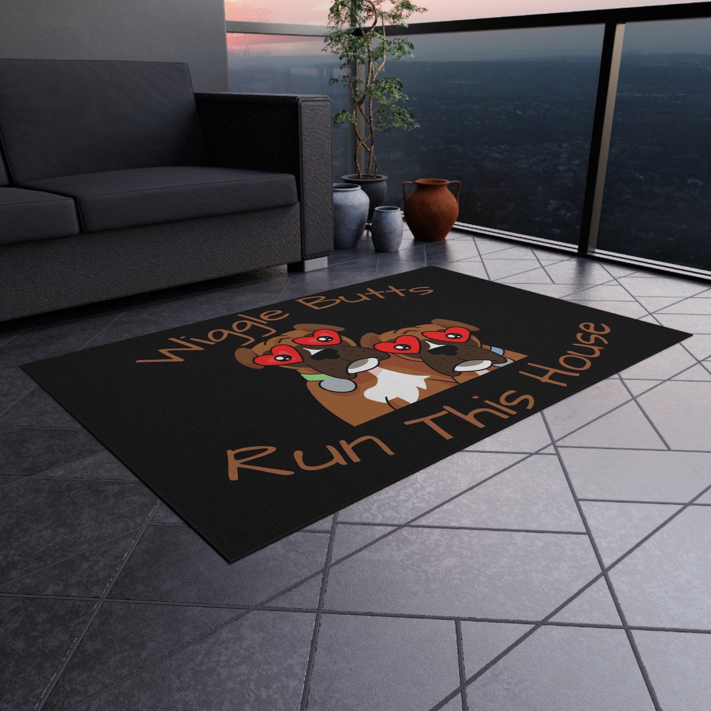 Wiggle Butt House Outdoor Rug