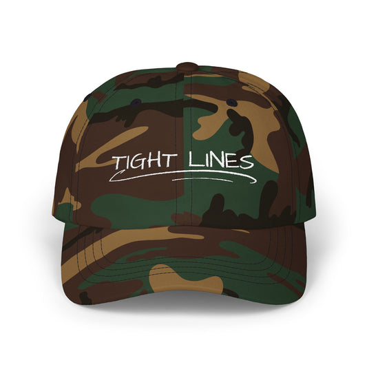 Tight Lines Embroidered Hat (Light Logo)