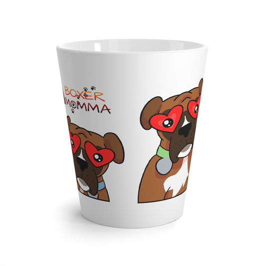 Boxer Momma Latte Mug - Cute Dog Lover Coffee Cup, Funny Gift for Boxer Moms, Ceramic Tea Mug, Pet Owner Gift, Cozy Drinkware