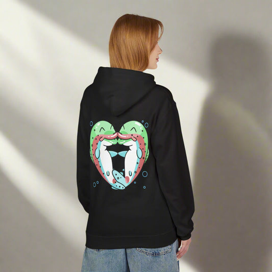 Trout Heart Hoodie, Cozy Fishing Sweatshirt with Graphic Trout Design, Perfect Outdoor & Casual Wear for Anglers