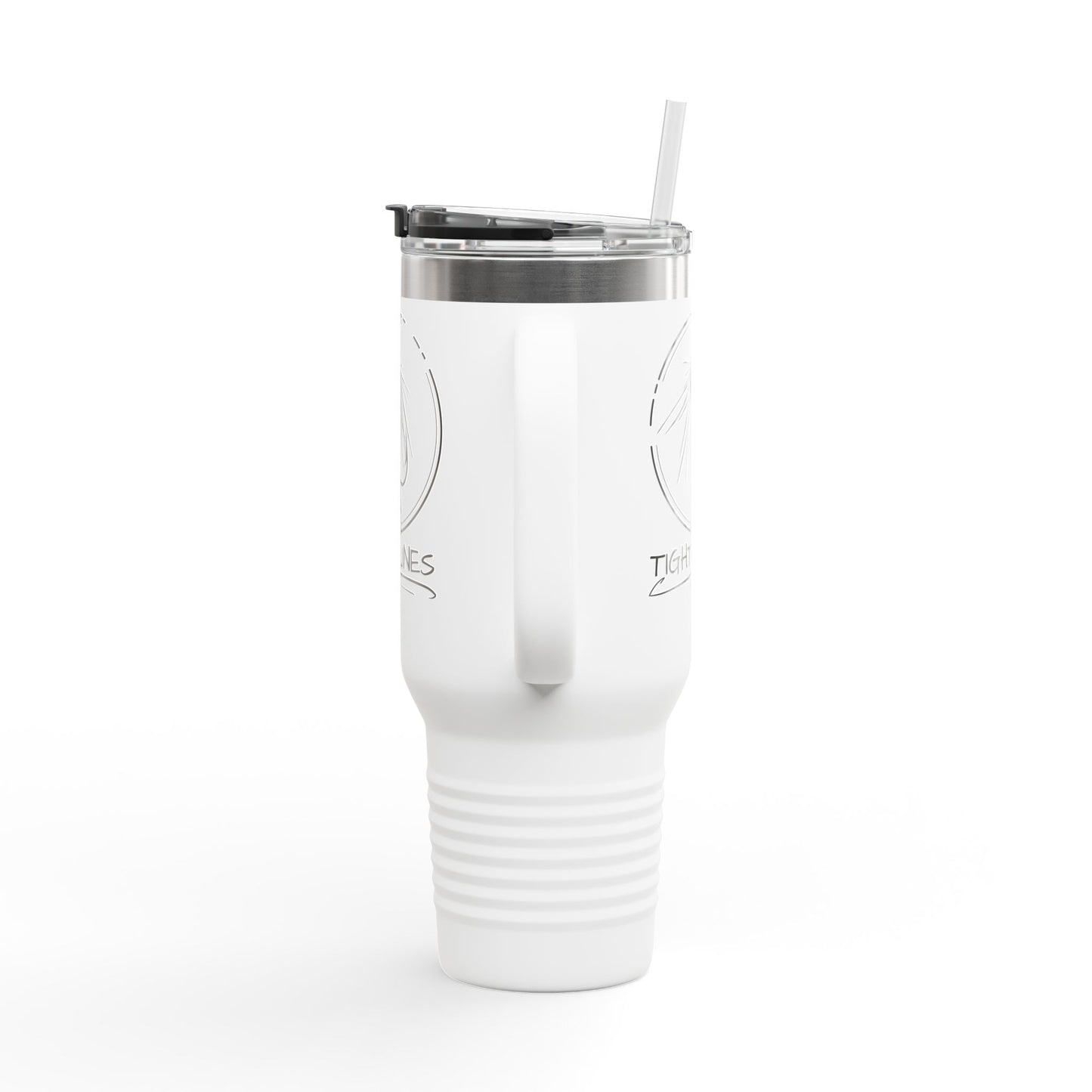 Tight Lines Insulated 40oz Tumbler, Outdoor Adventure Mug, Perfect for Fishing Enthusiasts, Personalized Camping Cup, Fishing Theme
