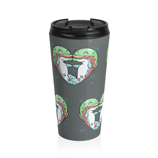 Trout Heart 15oz Tumbler, Cute Coffee Mug, Eco-Friendly Drinkware, Perfect Gift for Friends, Fun Mug for Everyday Use