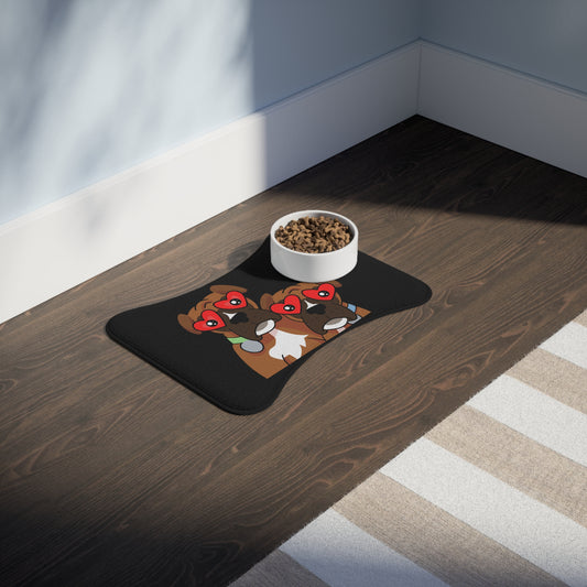 Boxer Feeding Mats for Dogs – Cute Non-Slip Waterproof Placemat with Boxer Dog Design for Pet Bowls & Home Decor