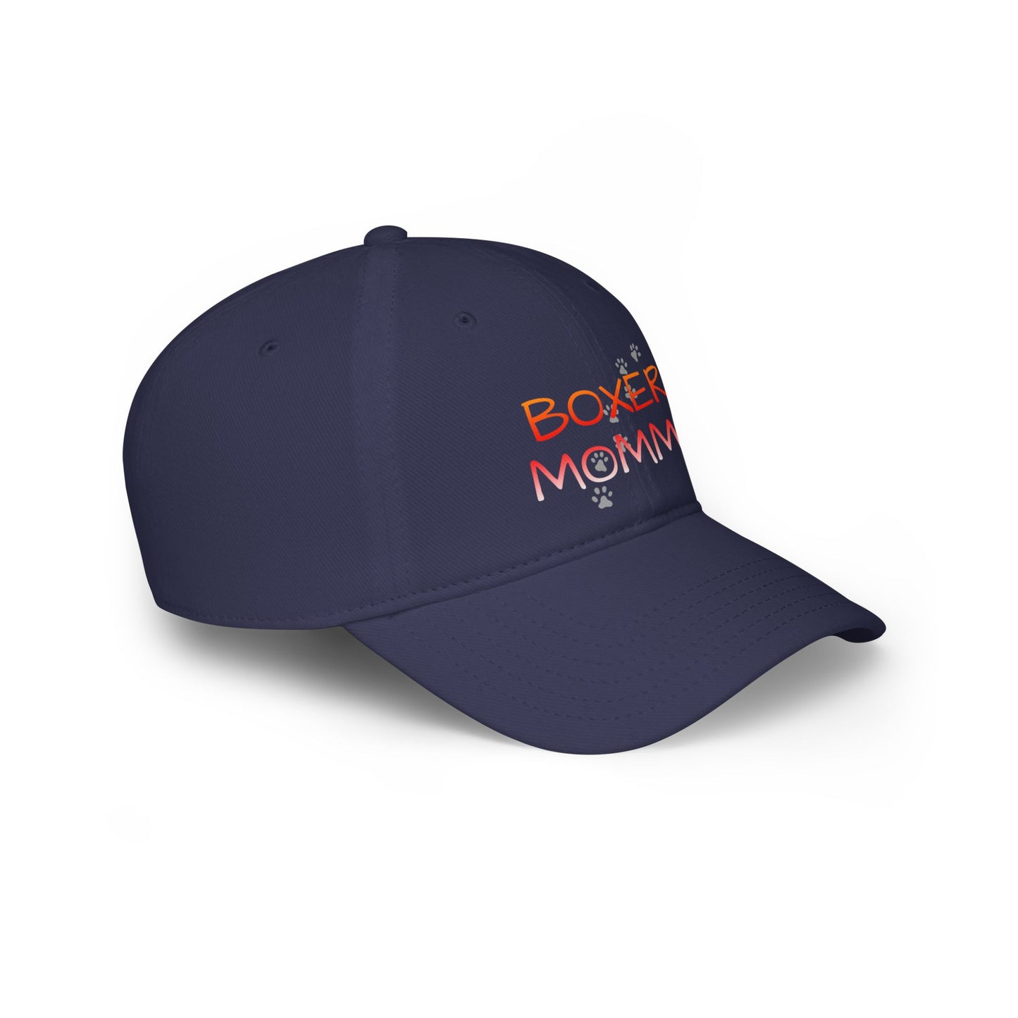 Boxer Momma Low Profile Baseball Cap, Adjustable Hat for Dog Lovers, Casual Outdoor Hat, Gift for Boxer Moms