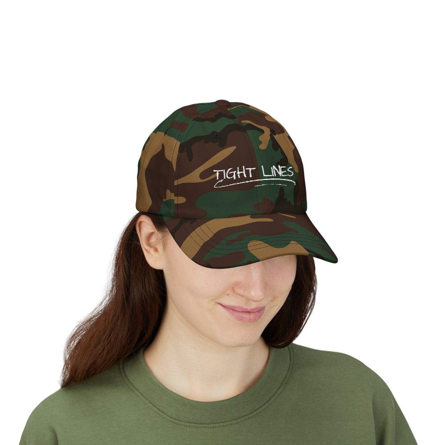 Tight Lines Embroidered Hat (Light Logo)