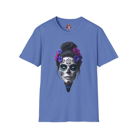 Day of the Dead T-Shirt, Skull Graphic Tee, Unisex Casual Shirt, Halloween Apparel, Festival Clothing, Gift for Her