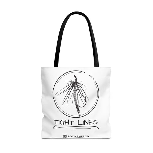 Tight Lines Tote Bag White | Durable Fishing Gift Bag with Stylish Print for Outdoor Enthusiasts & Everyday Use