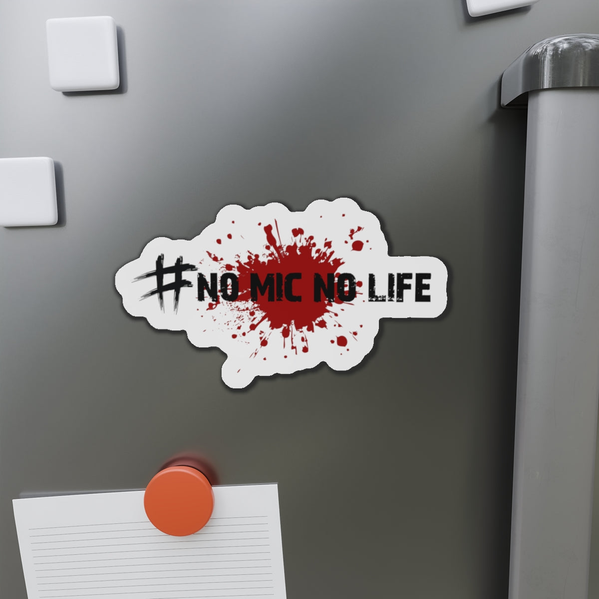 #No Mic No Life Die-Cut Magnet | Gaming Lover Gift, Gamer Room Decor, Fridge Magnet, Geeky Present, Video Game Enthusiast, Gaming Accessories