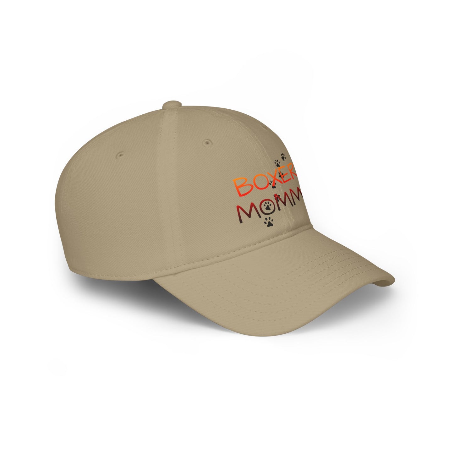 Boxer Momma Low Profile Baseball Cap, Adjustable Hat for Dog Lovers, Casual Outdoor Hat, Gift for Boxer Moms