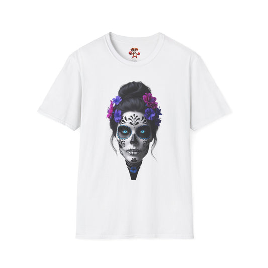 Day of the Dead T-Shirt, Skull Graphic Tee, Unisex Casual Shirt, Halloween Apparel, Festival Clothing, Gift for Her